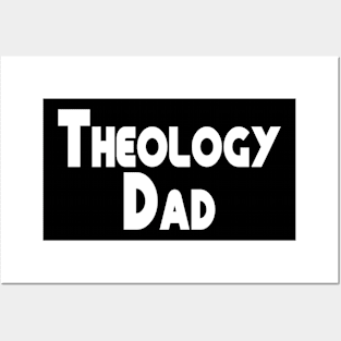 White Christian Theology Dad Simple Basic Design Posters and Art